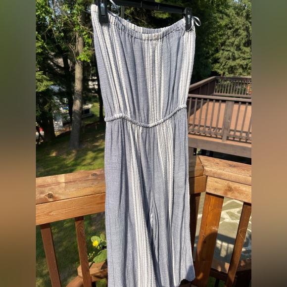 Juniper Blu Striped Strapless Jumpsuit - Picture 5 of 10